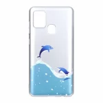 قاب سیلور دلفینی Samsung Galaxy A21s - طرح 41