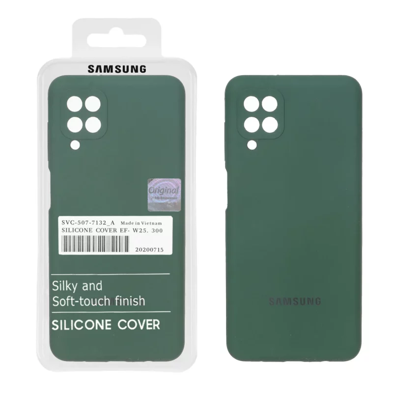 قاب سیلیکونی پاک کنی اورجینال Master Quality مدل Samsung Galaxy A12 / M12 / F12 - سبز ارتشی (پک دار) - تصویر 2
