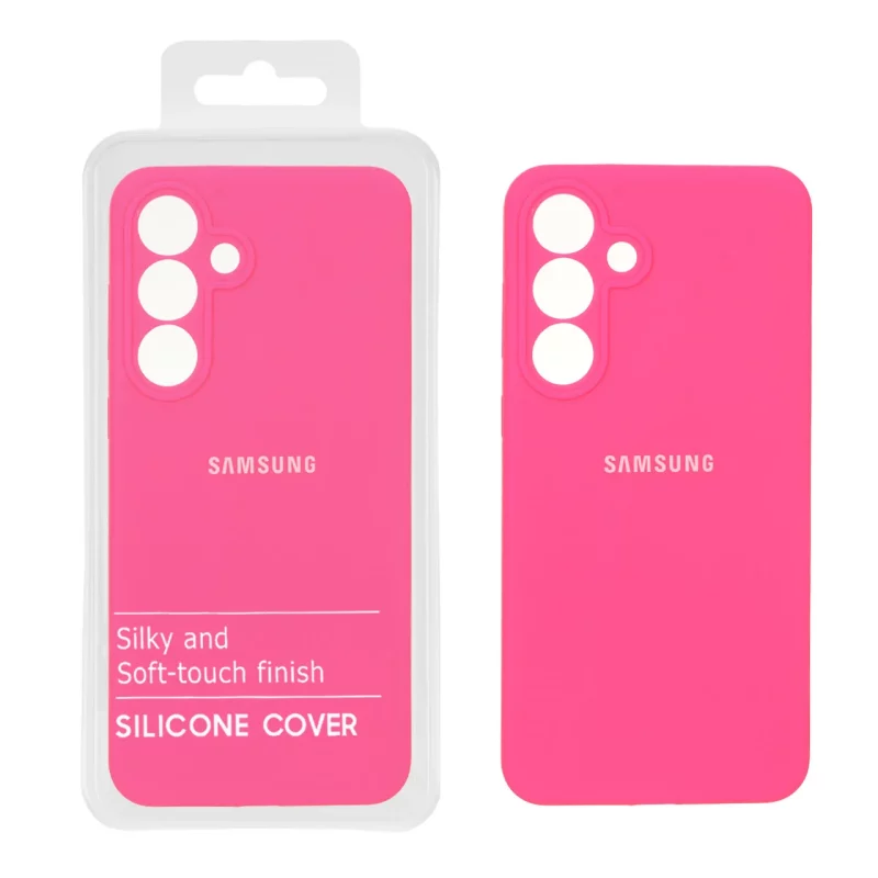 قاب سیلیکونی پاک کنی اورجینال درجه یک Samsung Galaxy S25 FE - صورتی فانتزی (پک دار) - تصویر 2