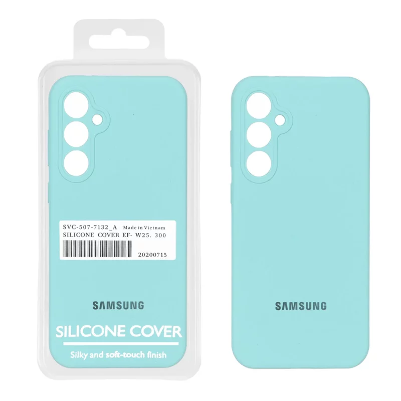 قاب سیلیکونی پاک کنی اورجینال Master Quality مدل Samsung Galaxy S23 FE - سبزآبی (پک دار) - تصویر 2