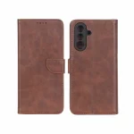 کیف چرمی موبایل مگنتی محافظ لنزدار Samsung Galaxy A56 / A36 - قهوه ای
