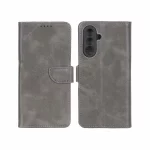 کیف چرمی موبایل مگنتی محافظ لنزدار Samsung Galaxy A56 / A36 - خاکستری
