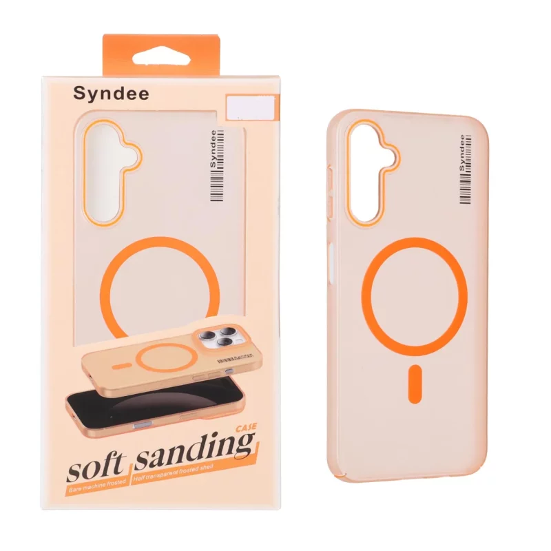 قاب اورجینال Syndee مات Magsafe مدل Samsung Galaxy A14 - نارنجی (پک دار) - تصویر 2