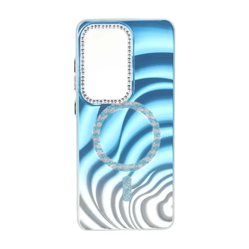 قاب هولوگرامی طرح مگ سیف اکلیلی دور لنز نگین دار Samsung Galaxy S26 Ultra - کد 47 - تصویر 2