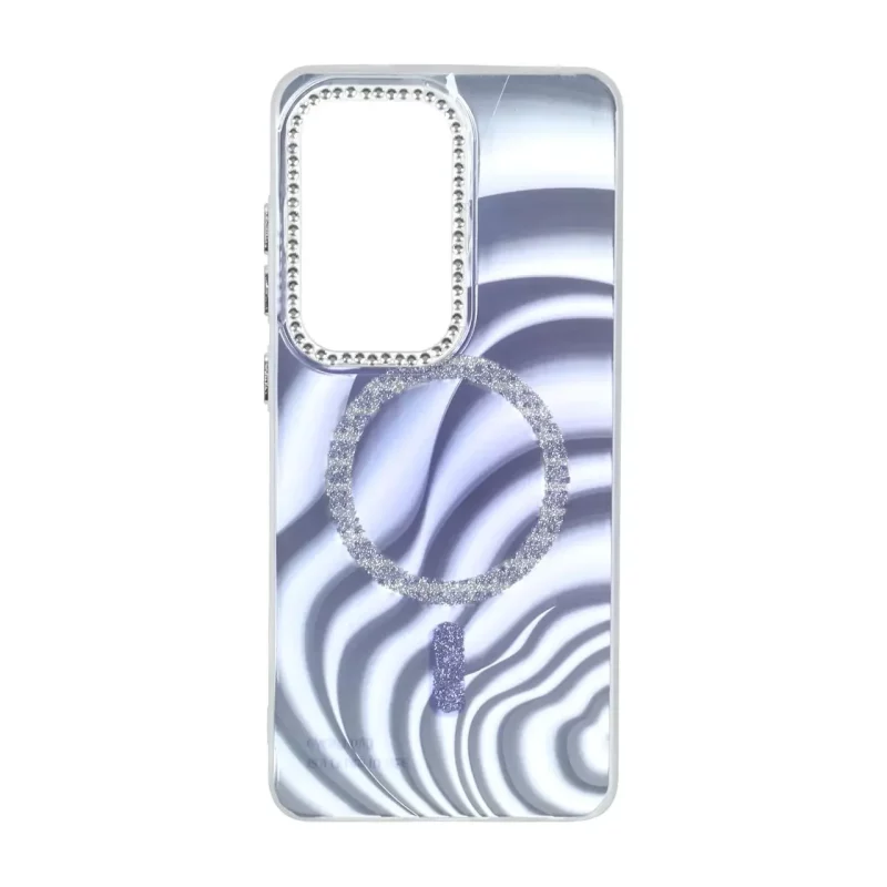قاب هولوگرامی طرح مگ سیف اکلیلی دور لنز نگین دار Samsung Galaxy S26 Ultra - کد 53 - تصویر 2