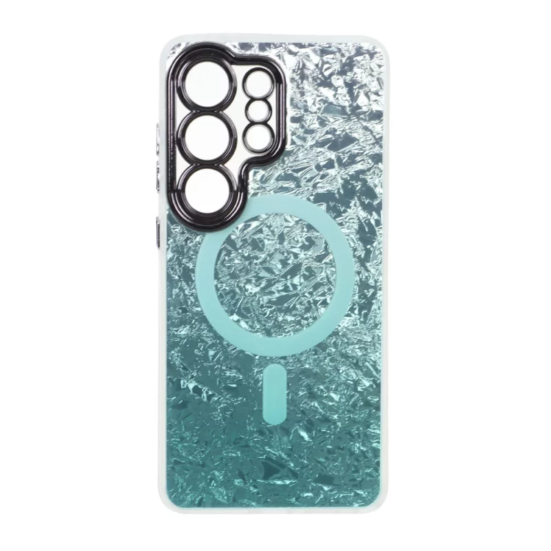 قاب ice طرح مگ سیف دور مات لنز شفاف Samsung Galaxy S26 Ultra - سبز - تصویر 2