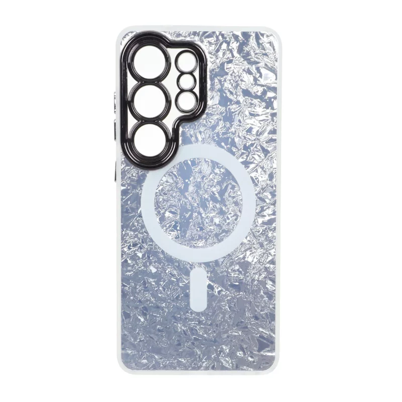 قاب ice طرح مگ سیف دور مات لنز شفاف Samsung Galaxy S26 Ultra - نقره ای - تصویر 2