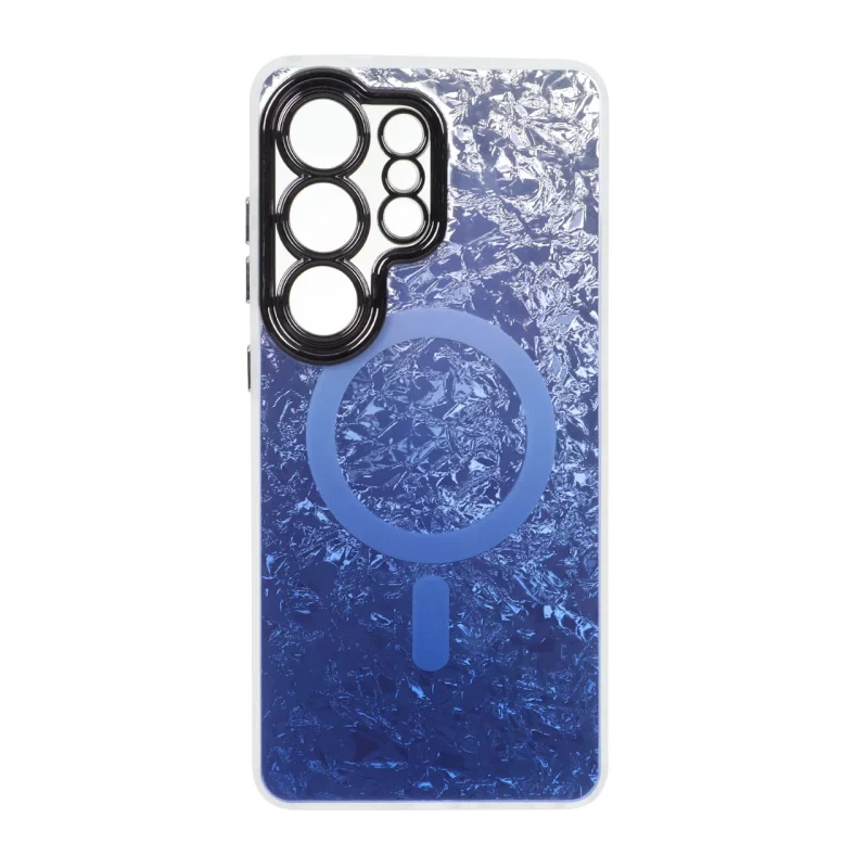قاب ice طرح مگ سیف دور مات لنز شفاف Samsung Galaxy S26 Ultra - آبی کاربنی - تصویر 2