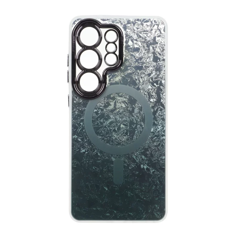 قاب ice طرح مگ سیف دور مات لنز شفاف Samsung Galaxy S26 Ultra - سبز تیره - تصویر 2