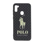 قاب حصیری طرح Polo دور لنز براق Samsung Galaxy A11 / M11 - مشکی