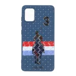 قاب حصیری طرح Polo دور لنز براق Samsung Galaxy A51 / M40s - سرمه ای