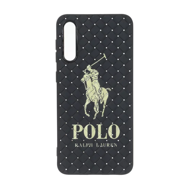 قاب حصیری طرح Polo دور لنز براق Samsung Galaxy A50 / A50s / A30s - مشکی - تصویر 2
