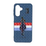 قاب حصیری طرح Polo دور لنز براق Samsung Galaxy A17 / A26 - سرمه ای