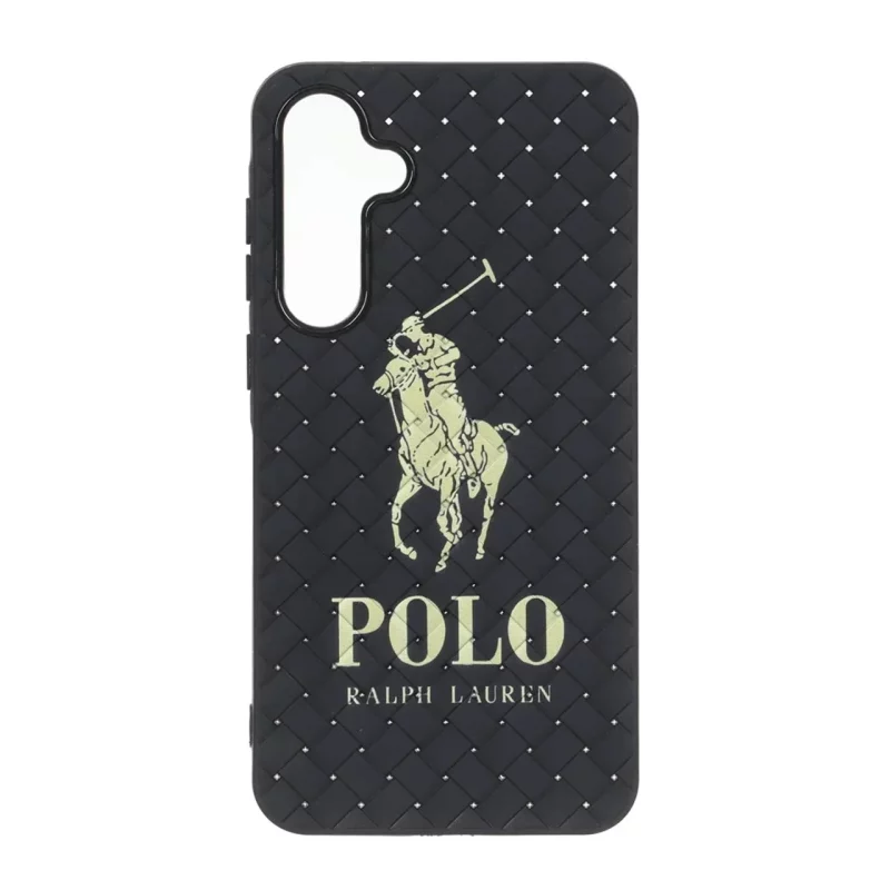 قاب حصیری طرح Polo دور لنز براق Samsung Galaxy A35 / A55 - مشکی - تصویر 2