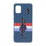 قاب حصیری طرح Polo دور لنز براق Samsung Galaxy A31 - سرمه ای