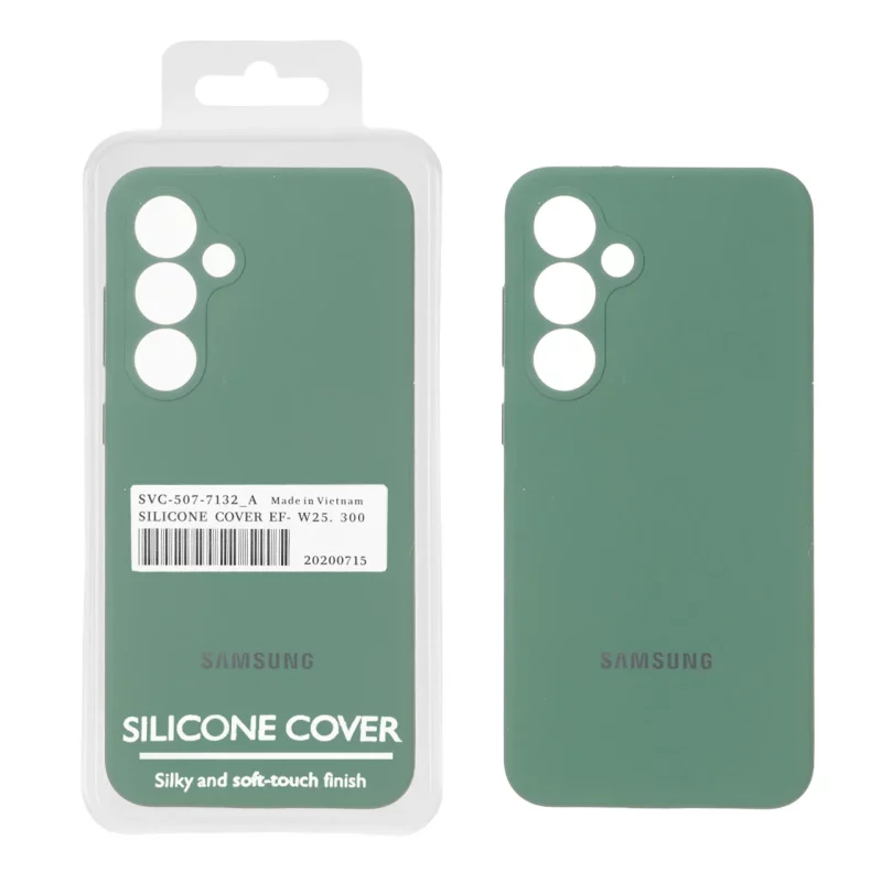 قاب سیلیکونی پاک کنی اورجینال Master Quality مدل Samsung Galaxy S24 FE - سبز ارتشی (پک دار) - تصویر 2