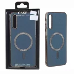 قاب سوزنی طرح مگ سیف مگنت فلزی دور براق Samsung Galaxy A50 / A50s / A30s - سرمه ای (پک دار)