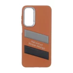 قاب Texture برجسته لنز سیلور Samsung Galaxy A16 - قهوه ای
