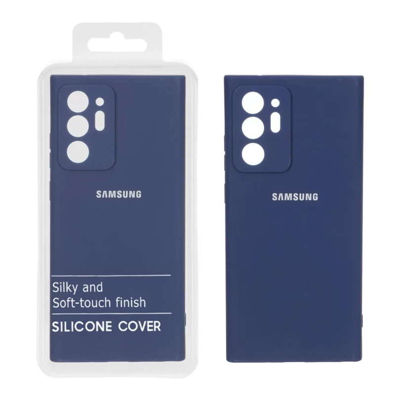قاب نیو سیلیکون محافظ لنزدار RFF مدل Samsung Galaxy Note20 Ultra - سرمه ای (پک دار) - تصویر 2