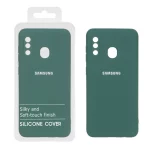 قاب نیو سیلیکون محافظ لنزدار RFF مدل Samsung Galaxy A30 / A20 - سبز (پک دار)