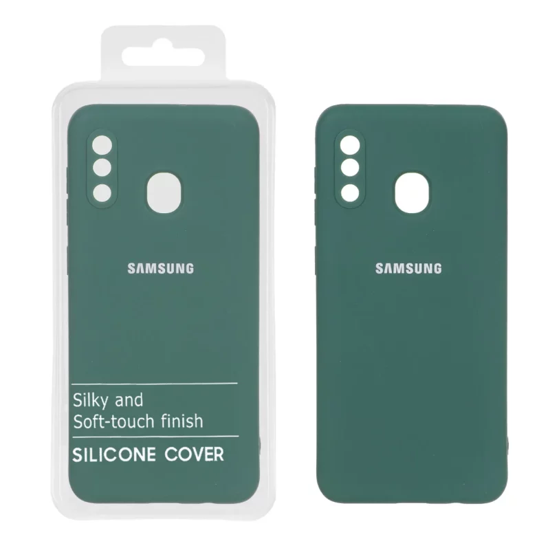 قاب نیو سیلیکون محافظ لنزدار RFF مدل Samsung Galaxy A30 / A20 - سبز (پک دار) - تصویر 2
