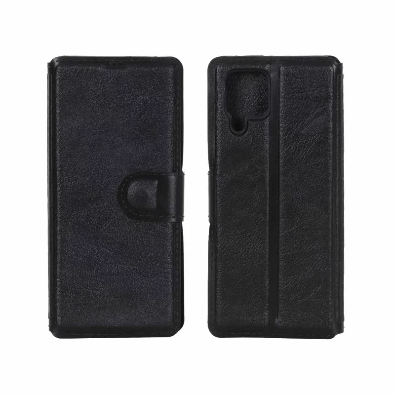 کیف موبایل چرمی مگنتی Samsung Galaxy A22 4G / M22 / M32 4G / F22 - مشکی - تصویر 2