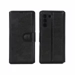 کیف موبایل چرمی مگنتی محافظ لنزدار Samsung Galaxy S21 FE - مشکی