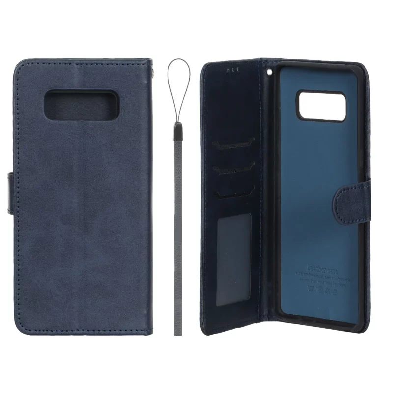 کیف موبایل مگنتی درجه یک داخل خز MNC Plus مدل Samsung Galaxy Note 8 - سرمه ای - تصویر 2