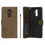 کیف موبایل مگنتی درجه یک داخل خز MNC Plus مدل Samsung Galaxy A6 Plus - سبز زیتونی