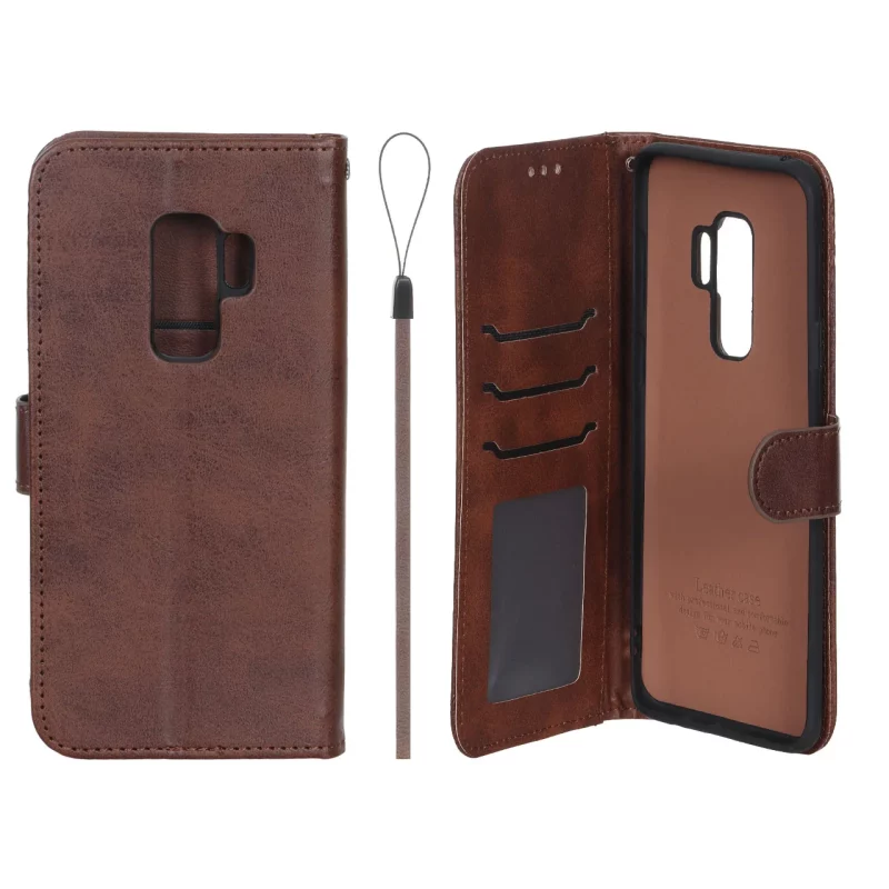 کیف موبایل مگنتی درجه یک داخل خز MNC Plus مدل Samsung Galaxy S9 Plus - قهوه ای - تصویر 2