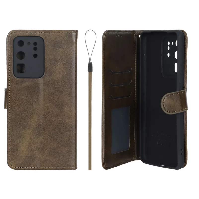 کیف موبایل مگنتی درجه یک داخل خز MNC Plus مدل Samsung Galaxy S20 Ultra - سبز زیتونی - تصویر 2