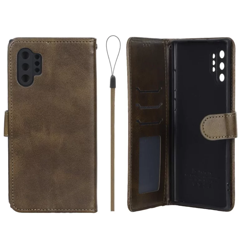کیف موبایل مگنتی درجه یک داخل خز MNC Plus مدل Samsung Galaxy Note 10 Plus - سبز زیتونی - تصویر 2