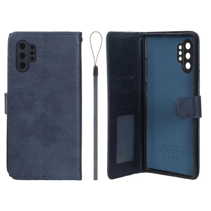 کیف موبایل مگنتی درجه یک داخل خز MNC Plus مدل Samsung Galaxy Note 10 Plus - سرمه ای - تصویر 2