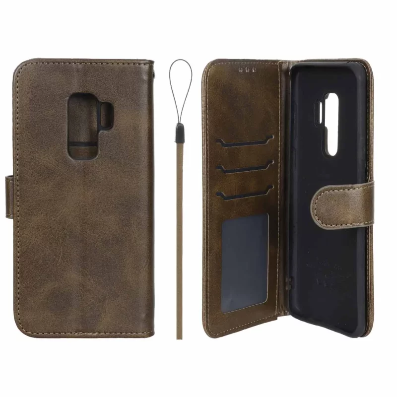 کیف موبایل مگنتی درجه یک داخل خز MNC Plus مدل Samsung Galaxy S9 Plus - سبز زیتونی - تصویر 2