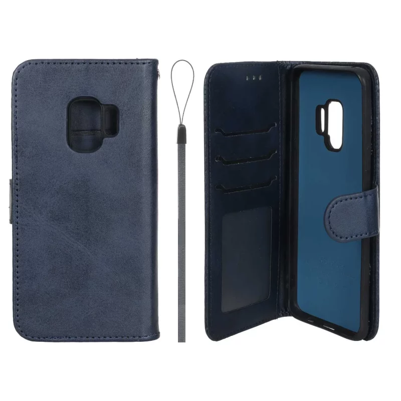 کیف موبایل مگنتی درجه یک داخل خز MNC Plus مدل Samsung Galaxy S9 - سرمه ای - تصویر 2
