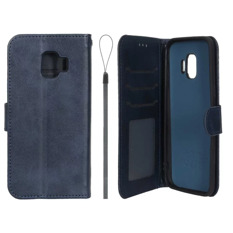 کیف موبایل مگنتی درجه یک داخل خز MNC Plus مدل Samsung Galaxy J2 Core / J260 - سرمه ای - تصویر 2