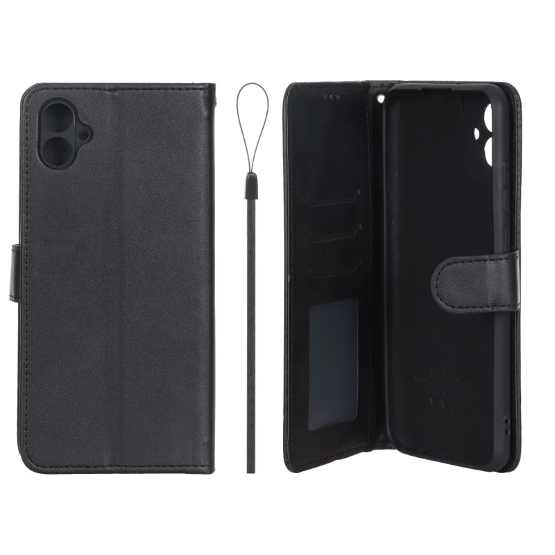 کیف موبایل مگنتی درجه یک داخل خز MNC Plus مدل Samsung Galaxy A04e / M04 / F04 - مشکی - تصویر 2