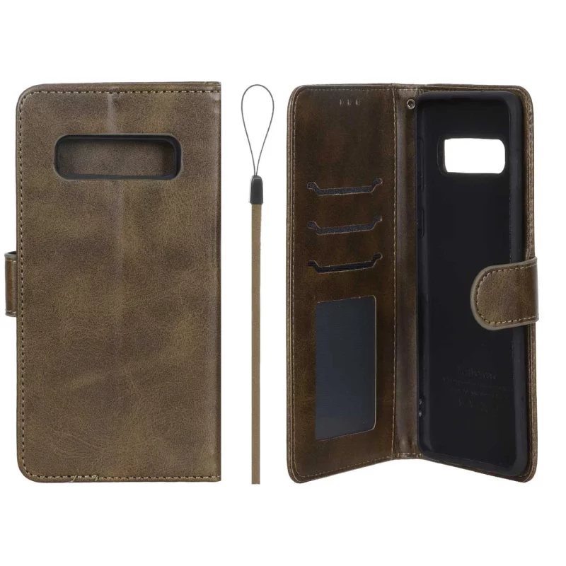 کیف موبایل مگنتی درجه یک داخل خز MNC Plus مدل Samsung Galaxy S10 - سبز زیتونی - تصویر 2
