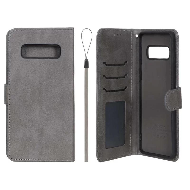 کیف موبایل مگنتی درجه یک داخل خز MNC Plus مدل Samsung Galaxy S10 - خاکستری - تصویر 2