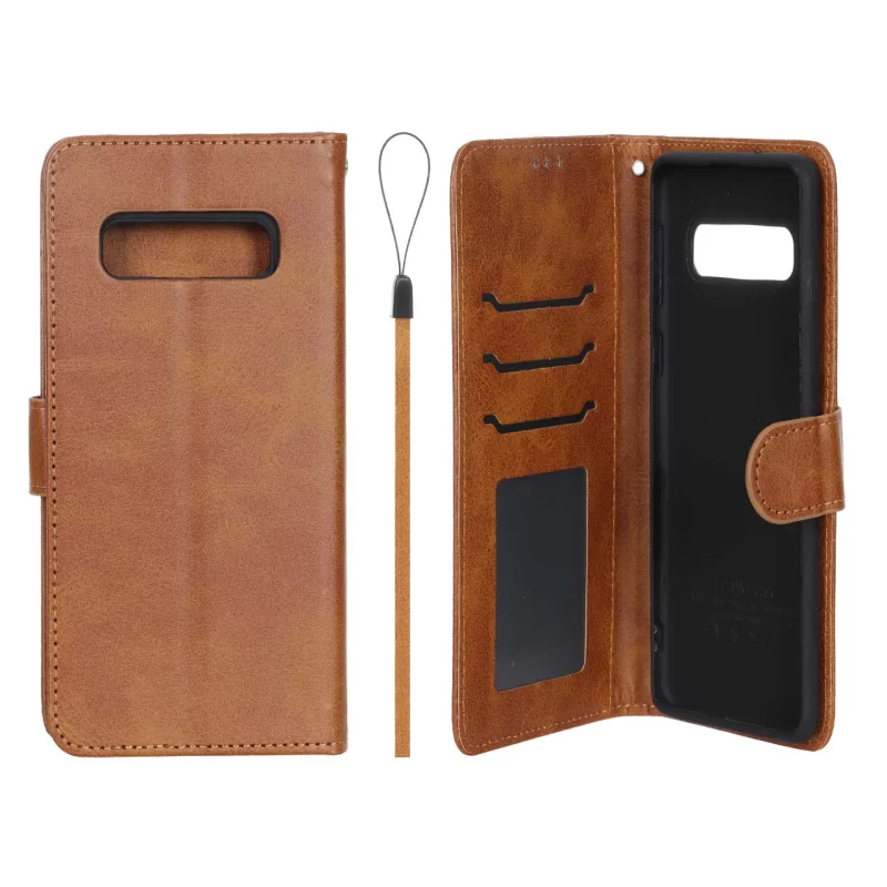 کیف موبایل مگنتی درجه یک داخل خز MNC Plus مدل Samsung Galaxy S10 - عسلی - تصویر 2