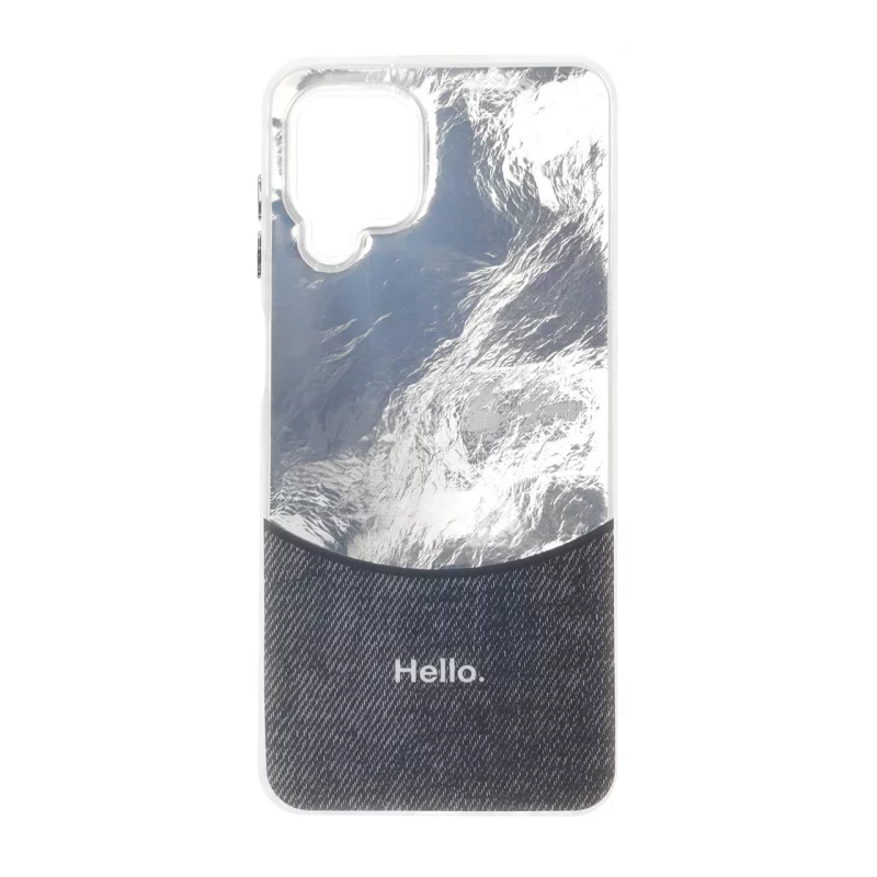 قاب Hello طرح جین Ice مدل Samsung Galaxy A12 / M12 / F12 - سرمه ای - تصویر 2