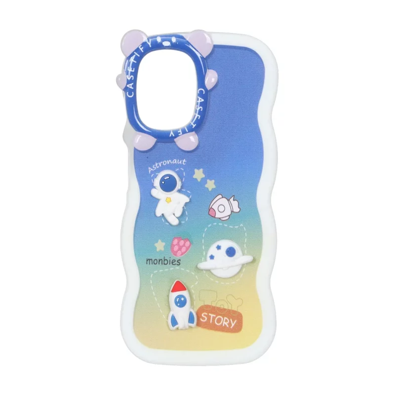قاب کنگره ای محافظ لنز عروسکی برجسته Samsung Galaxy A22 4G / M22 / M32 4G / F22 - طرح 87 - تصویر 2