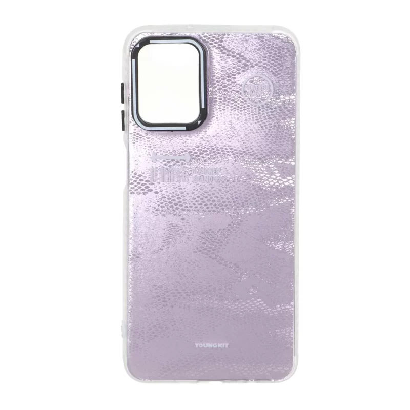 قاب Youngkit طرح بارکد پوست ماری دور مات Samsung Galaxy A12 / M12 / F12 - یاسی - تصویر 2