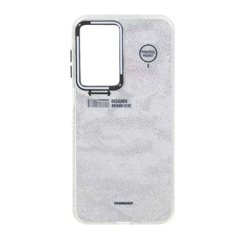 قاب Youngkit طرح بارکد پوست ماری دور مات Samsung Galaxy A17 / A26 - نقره ای - تصویر 2