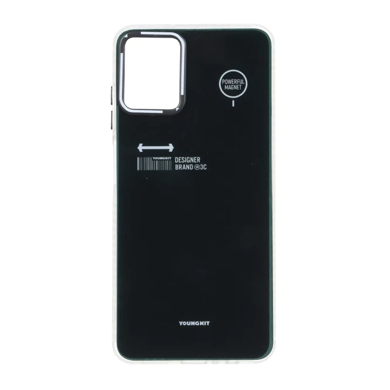 قاب Youngkit طرح بارکد پوست ماری دور مات Samsung Galaxy A07 - سبز تیره - تصویر 2