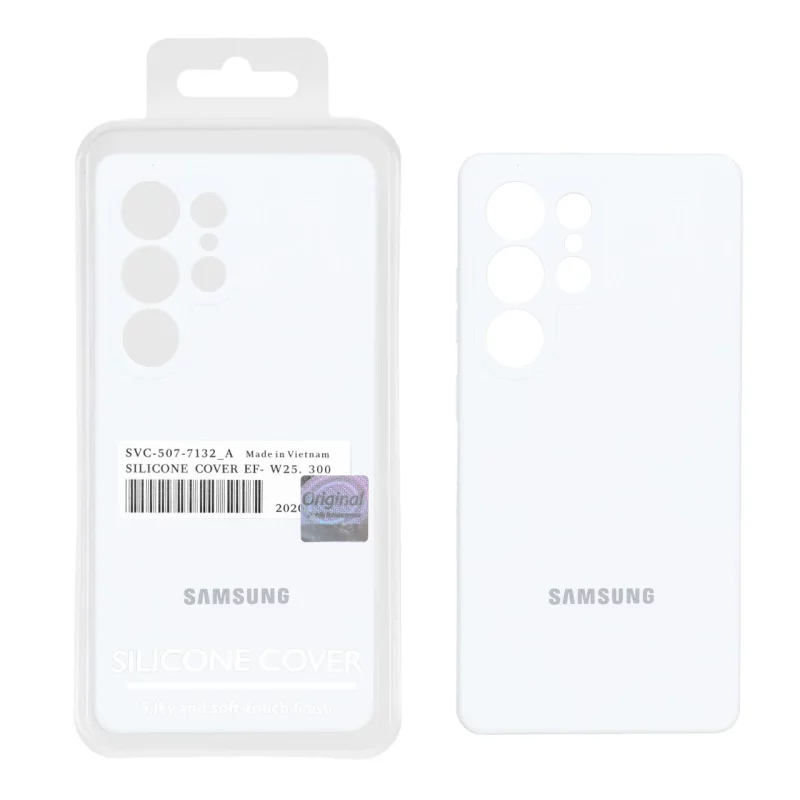 قاب سیلیکونی پاک کنی اورجینال Master Quality مدل Samsung Galaxy S25 Ultra - سفید (پک دار) - تصویر 2