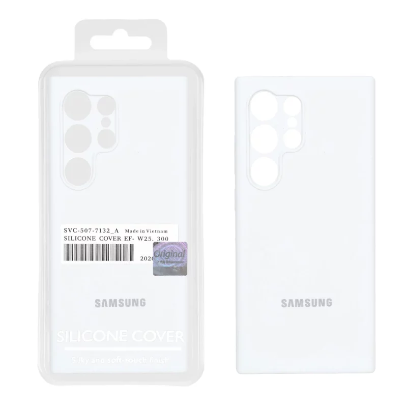 قاب سیلیکونی پاک کنی اورجینال Master Quality مدل Samsung Galaxy S24 Ultra - سفید (پک دار) - تصویر 2