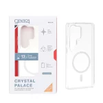 قاب اورجینال Gear4 Crystal palace شفاف White MagSafe مدل Samsung Galaxy S25 Ultra (پک دار)