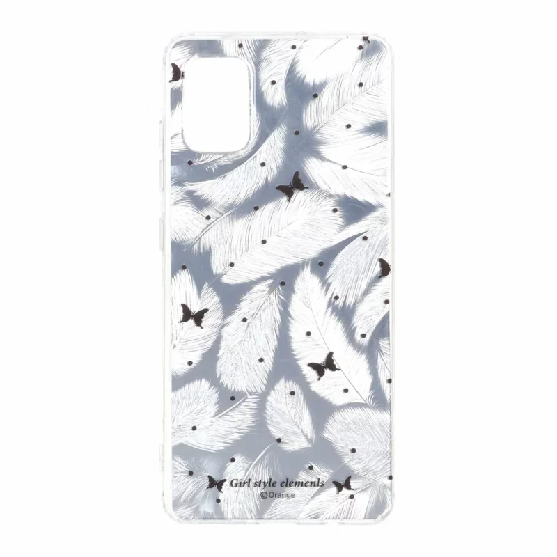 قاب اطلسی دور ژله ای طرح پر Samsung Galaxy A51 / M40s - کد 83 - تصویر 2