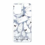 قاب اطلسی دور ژله ای طرح پر Samsung Galaxy A22 4G / M22 / M32 4G / F22 - کد 118